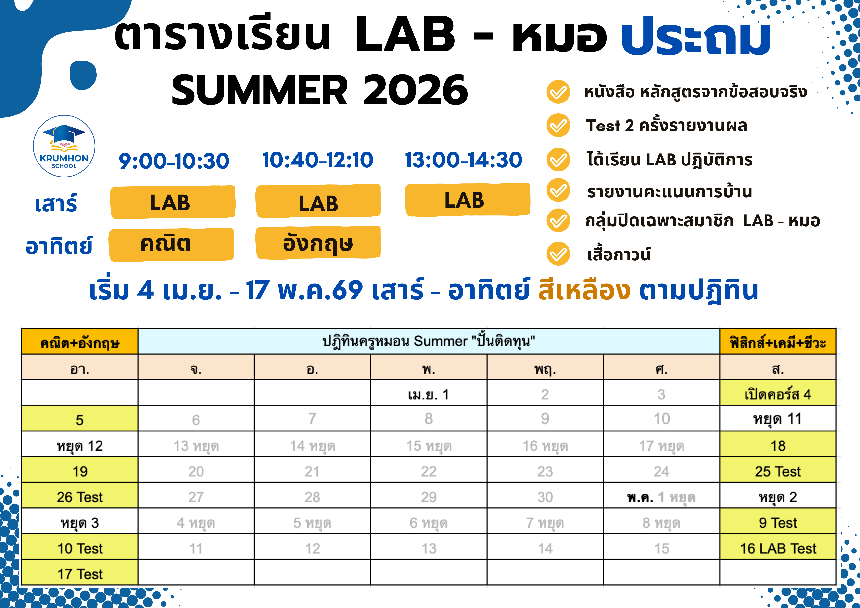 ประถม คอร์ส 2 Summer Onsite