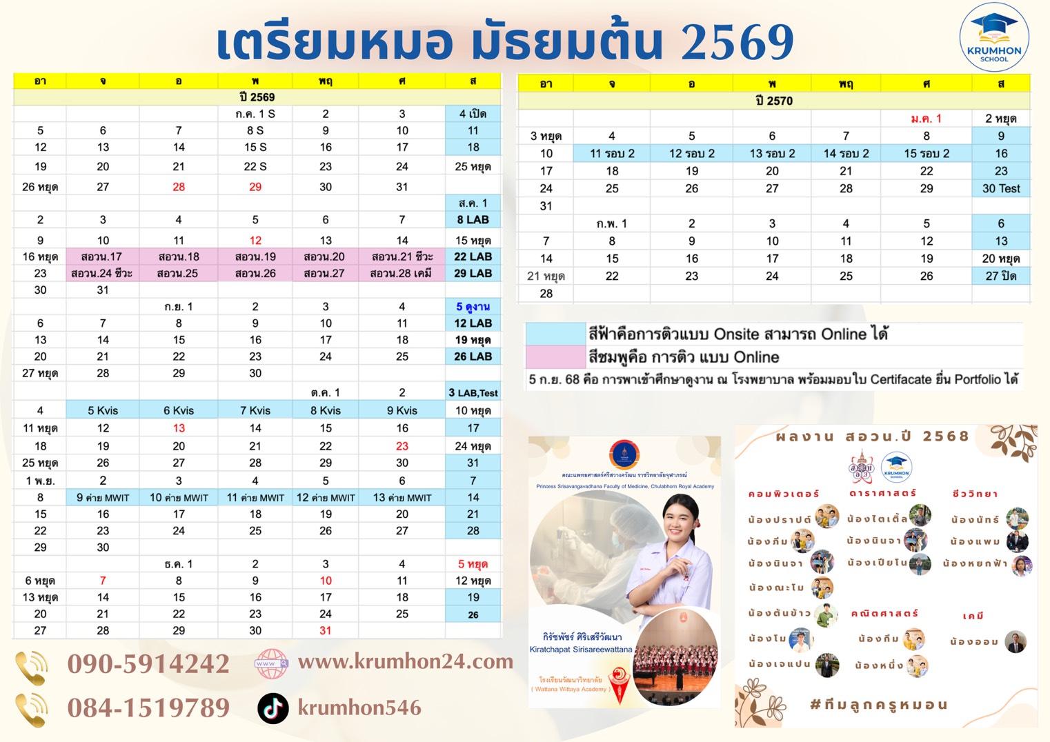 คอร์สเตรียมหมอ มัธยมต้น